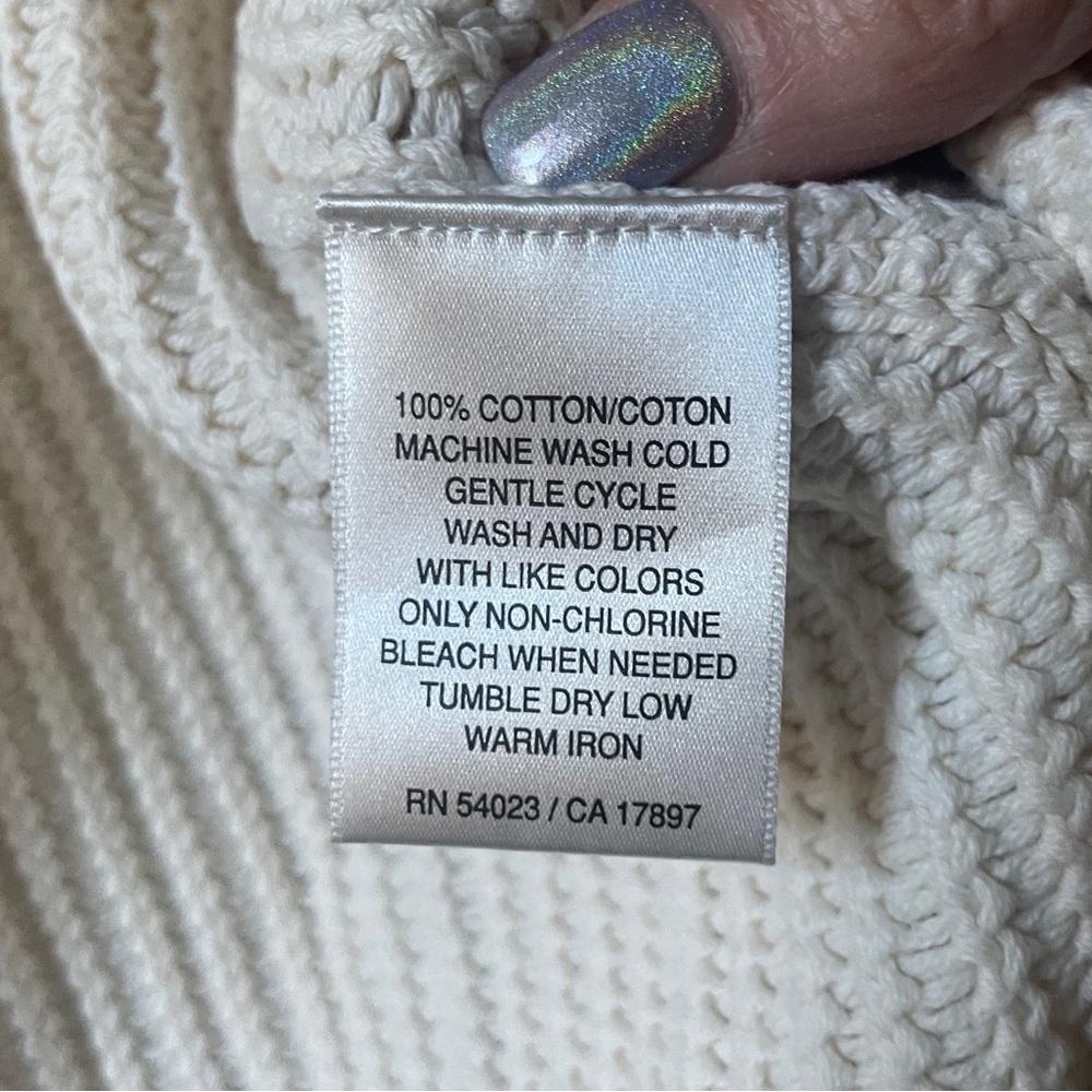 Old Navy Open Front Cardigan Chunky Cable Knit Sweater Size Large (14-16 yo) - Picture 5 of 5